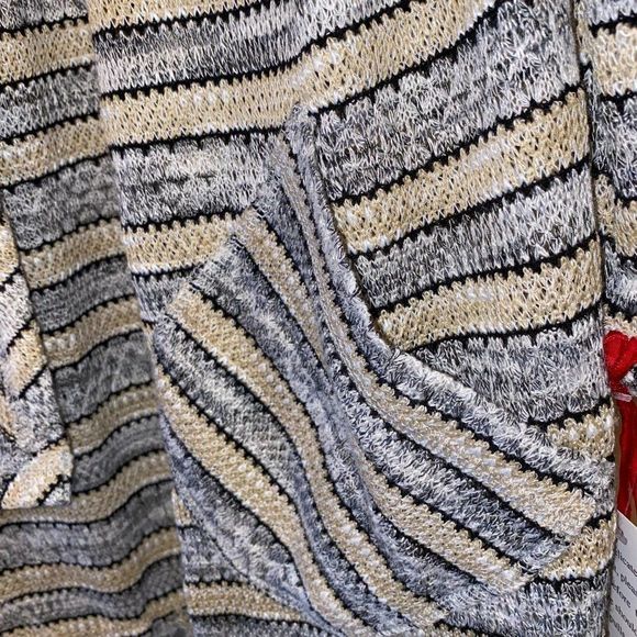 🆕Ruby Rd Petite XL Open Front Stripe Cardigan - Picture 4 of 7
